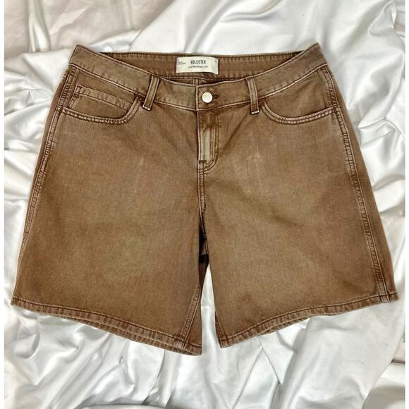 Hollister Low Rise Baggy Jorts in Khaki Brown size 12 - Picture 7 of 12